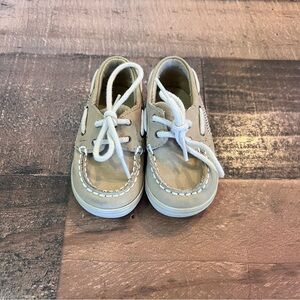 Sperry Intrepid Crib Leather Baby Boy Boat Shoes (Size 4 / 9-12M)